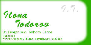 ilona todorov business card